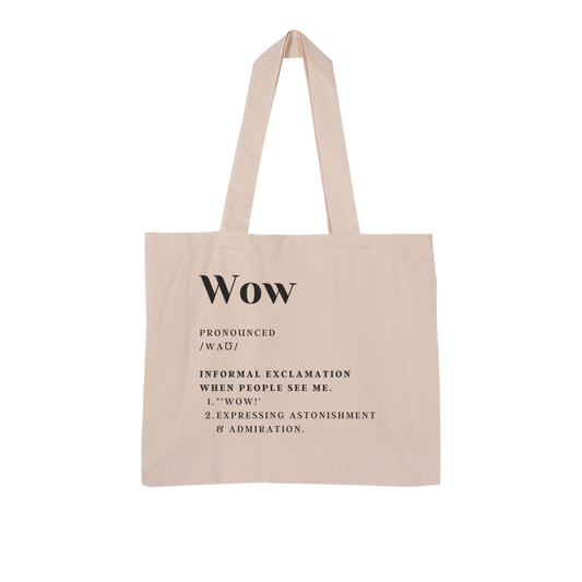 WOW Organic Tote Bag (large) - Stone Age London